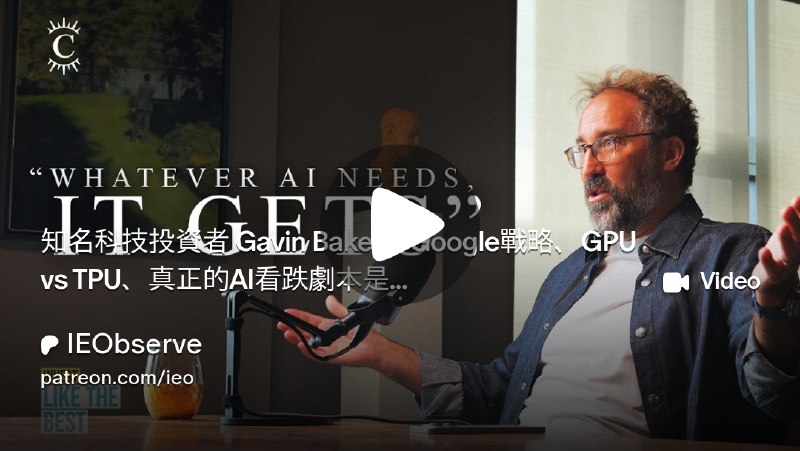 知名科技投資者 Gavin Baker：Google戰略、GPU vs TPU、真正的AI看跌劇本是... | IEObserve