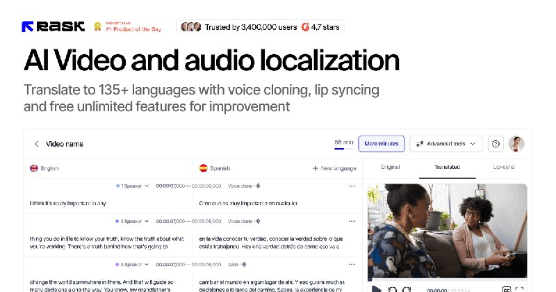 Leading AI video localization & dubbing tool